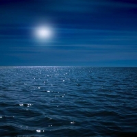 moonlight over the ocean