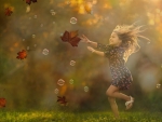 *â™¥Playing in autumn and Bubblesâ™¥* 