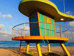 lifeguard station on miami beach