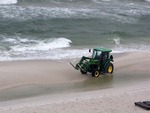 Tractor at the beach