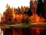 Autumn Sunset at Lake Coeur d'Alene, Idaho