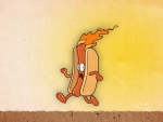 flaming hotdog