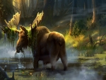 Moose In The Swamp