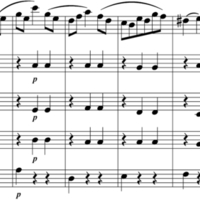 Musical notes of Mozart