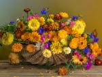 Yellow flower basket