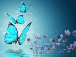 *blue butterflies*