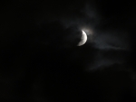 Moon and clouds