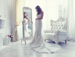 Bride in the mirror