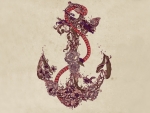 Anchor and Flowers