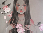 Girl with flowers