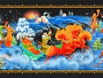 PALEKH CHRISTMAS PAINTING