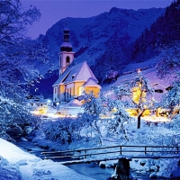 Bavarian Church in Winter