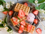 Waffles & Strawberry