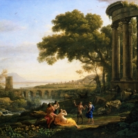 Landscape with Nymph and Satyr Dancing