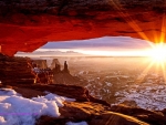 Sunset through the Caves