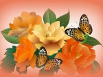 Butterflies on Flowers