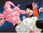Gohan beating up Super Buu
