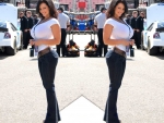 Denise Milani blue jeans