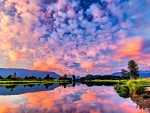 PINK SKY REFLECTION from ALOUETTE RIVER