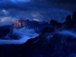 magical italian alps at dusk