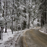 Frozen Road in Yosemite