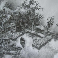 Harbor (pencil drawing)