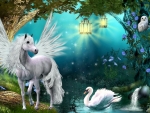 Pegasus and a Swan