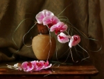 Orchid flowers in vase