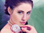 Blue Eyes and Pearls