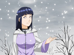 hinata in the snow