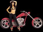 Hot, chick, bike, model