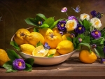 Flowers and lemons