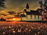 Church at Sunset