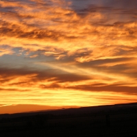 7:30am sunrise my front yard-wy