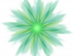 Blue Green Fractal Flower