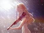her last song in the rain