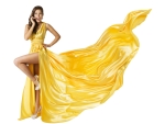Lady in yellow dress