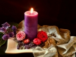 Candle and Roses
