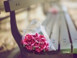 Bouquet on the bench