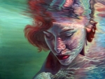 Red Head Underwater