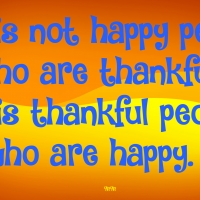 Be thankful