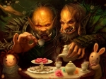 trolls drinking tea