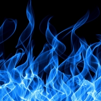 blue flames