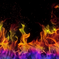 multicolor flames