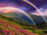Rainbow Above Mountains