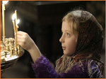 Little russian orthodox girl