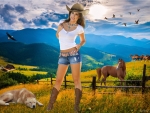 Cowgirl in Nature