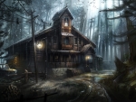 Spooky Haunted House in the Forest
