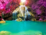 Colorful waterfall