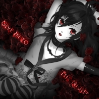 Gothic anime vampire girl